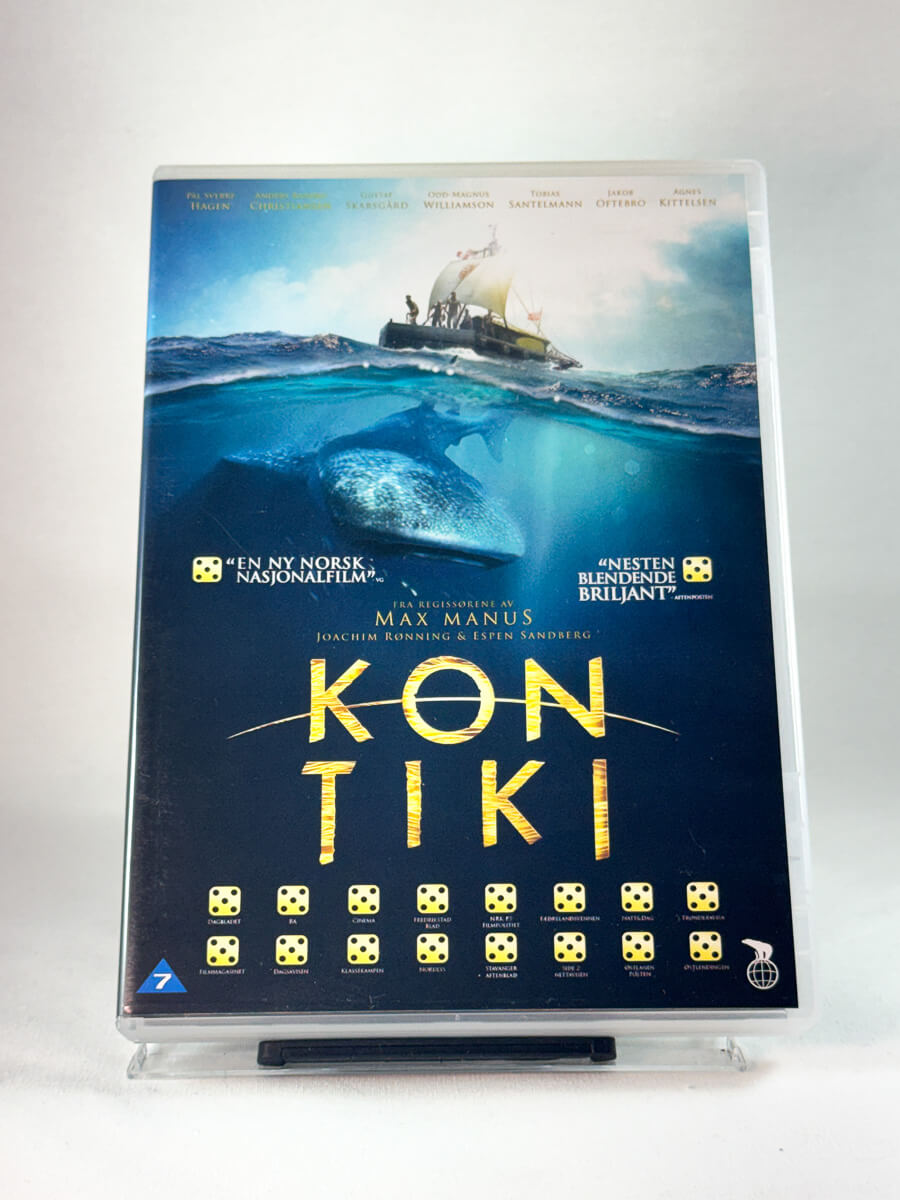 Forside av cover til Kon-Tiki, bruktfilm hos nettbutikken Brukbar Film