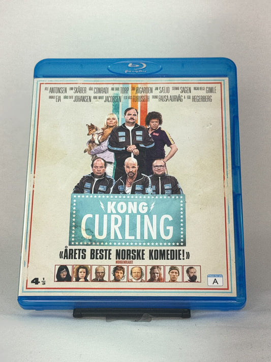 Blu-ray-cover forside til komedien Kong Curling – brukt norsk film, originalutgivelse hos Brukbar Film