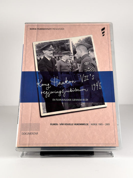 Forside av cover til Kong Haakon VII's regjeringsjubileum 1945 på DVD