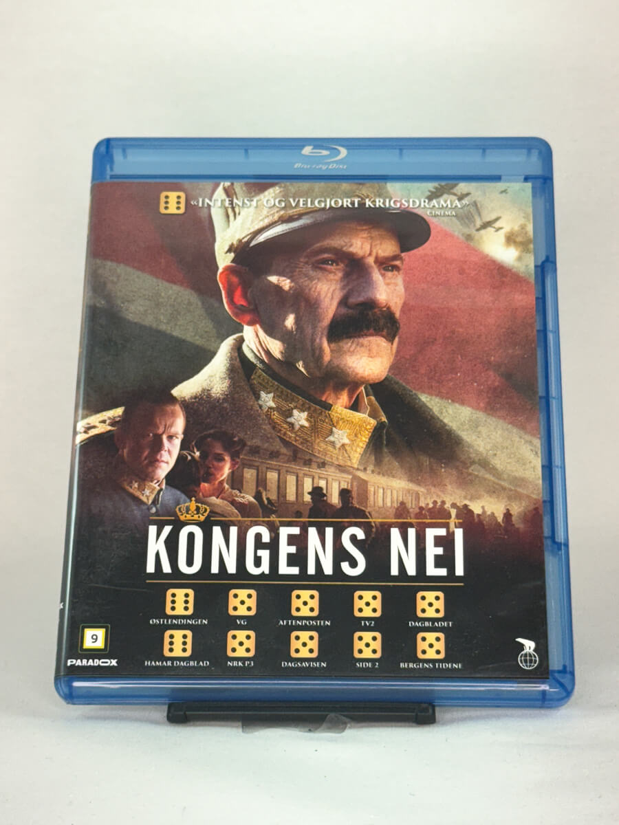 Forside av Blu-ray-cover til Kongens nei – brukt norsk krigsdrama på Blu-ray, tilgjengelig hos Brukbar Film