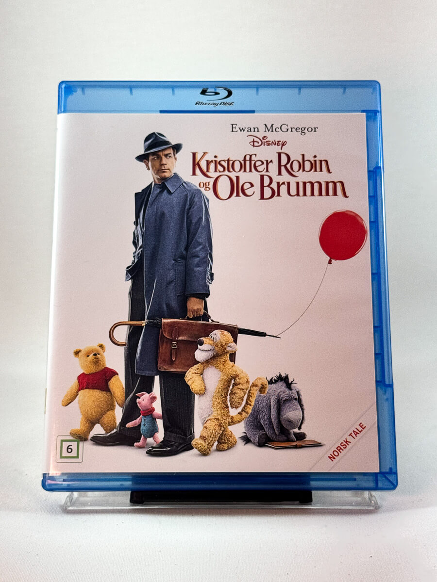 Forside av cover til Kristoffer Robin og Ole Brumm, brukt Blu-ray hos Brukbar Film