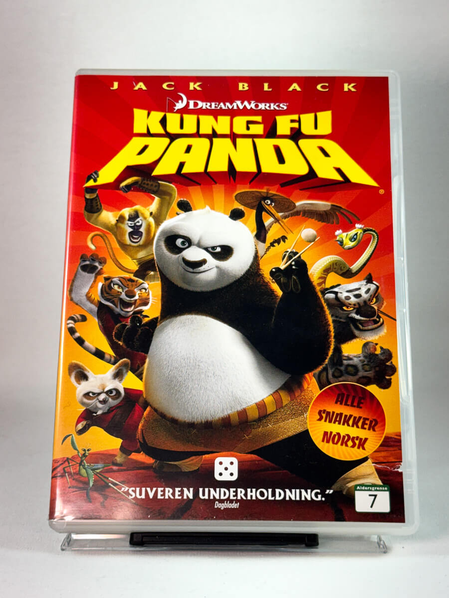 Forside av DVD-cover til Kung Fu Panda, brukt DVD hos Brukbar Film