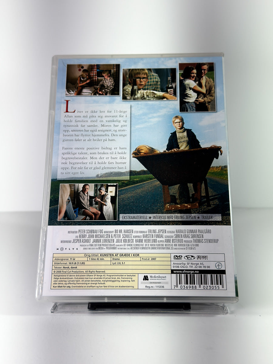 Bakside av cover til Kunsten å gråte i kor på DVD