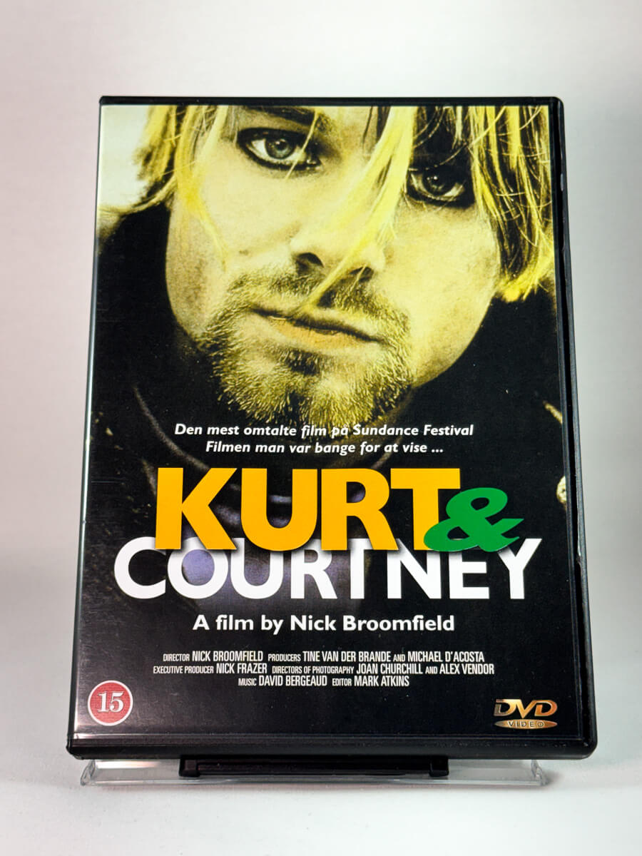 Forside av cover til Kurt & Courtney, bruktfilm hos nettbutikken Brukbar Film