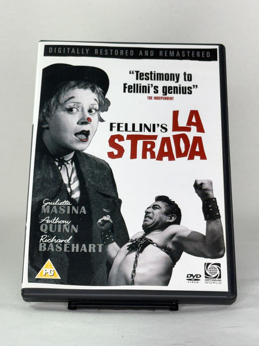 DVD-forside til filmen La Strada
Originalt cover brukt for produktbilde i nettbutikken Brukbar Film