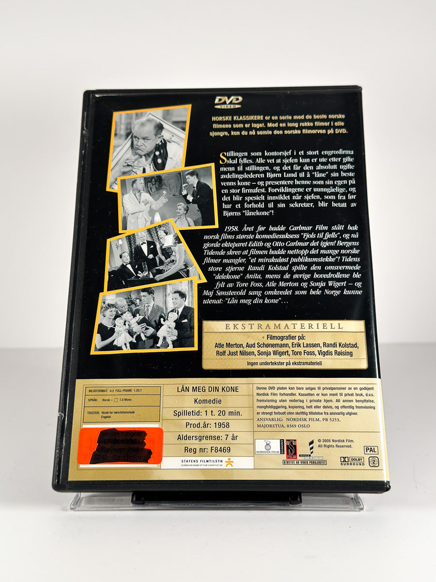 Bakside av cover til Lån meg din kone på DVD
