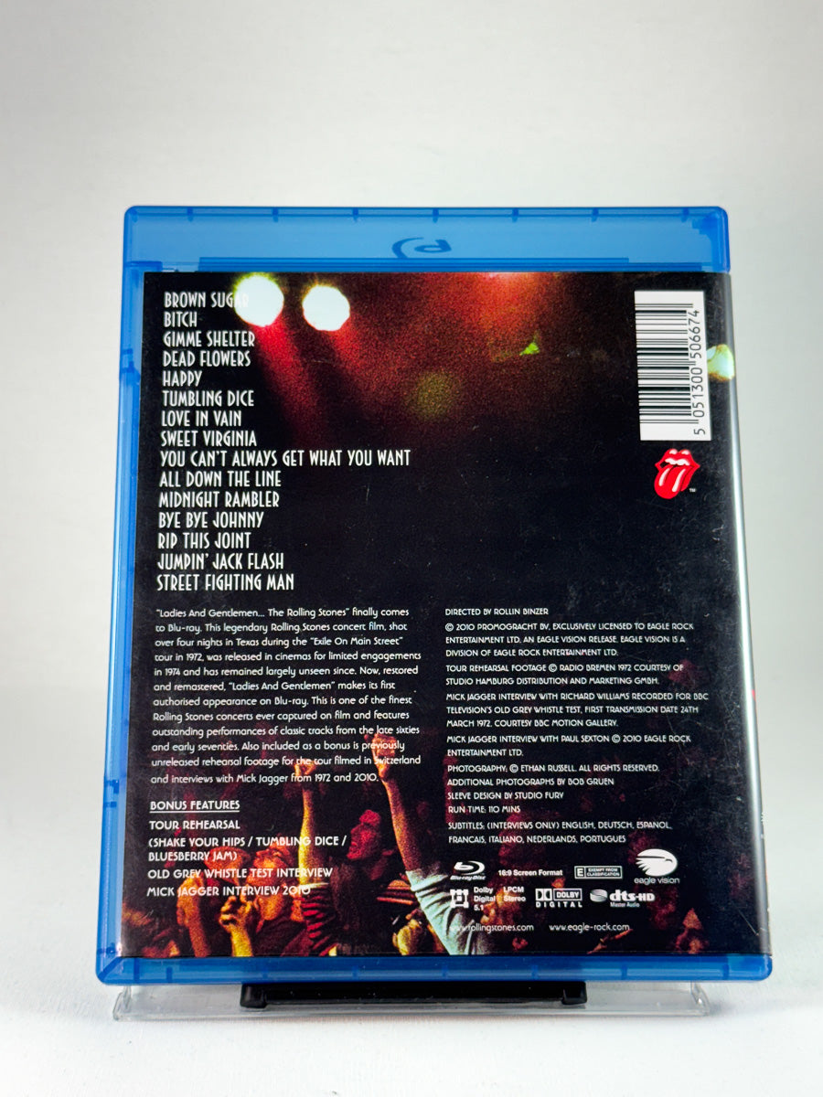 Bakside av Blu-ray-cover til Ladies & Gentlemen: The Rolling Stones, brukt Blu-ray tilgjengelig hos Brukbar Film