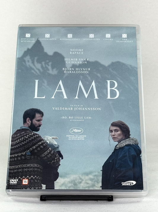 Forside av DVD-cover til Lamb – islandsk drama med Noomi Rapace, brukt film hos Brukbar Film
