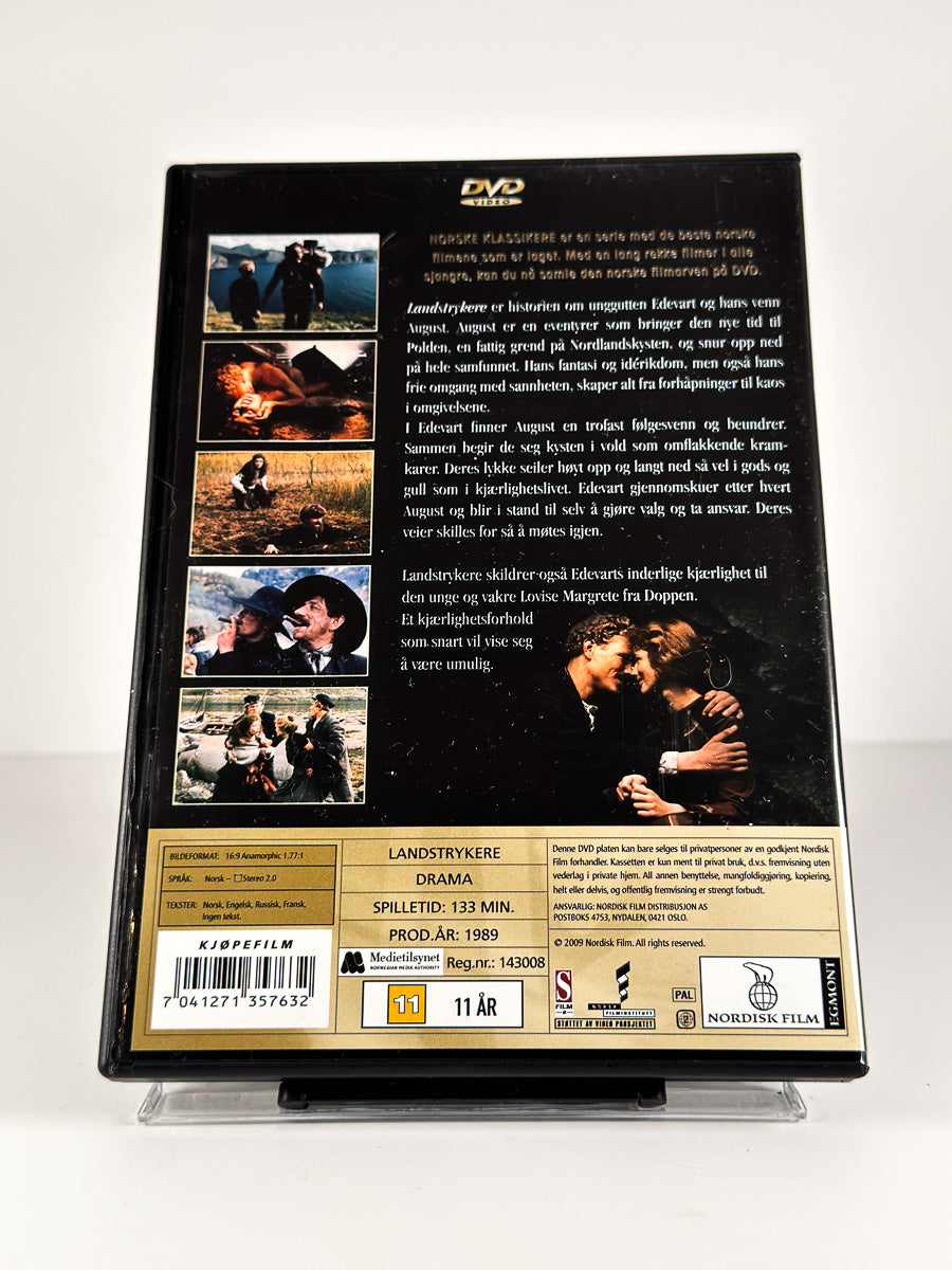 Bakside av cover til Landstrykere på DVD