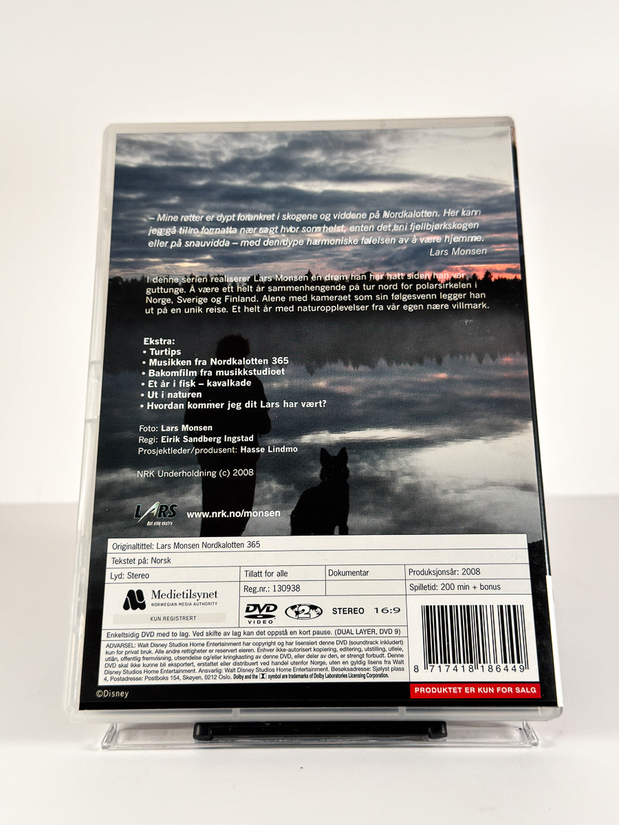 Bakside av cover til Lars Monsen – Nordkalotten 365 på DVD