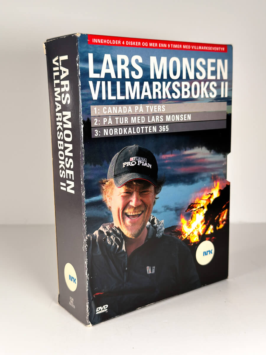 Forside av cover til Lars Monsen Villmarksboks II på DVD