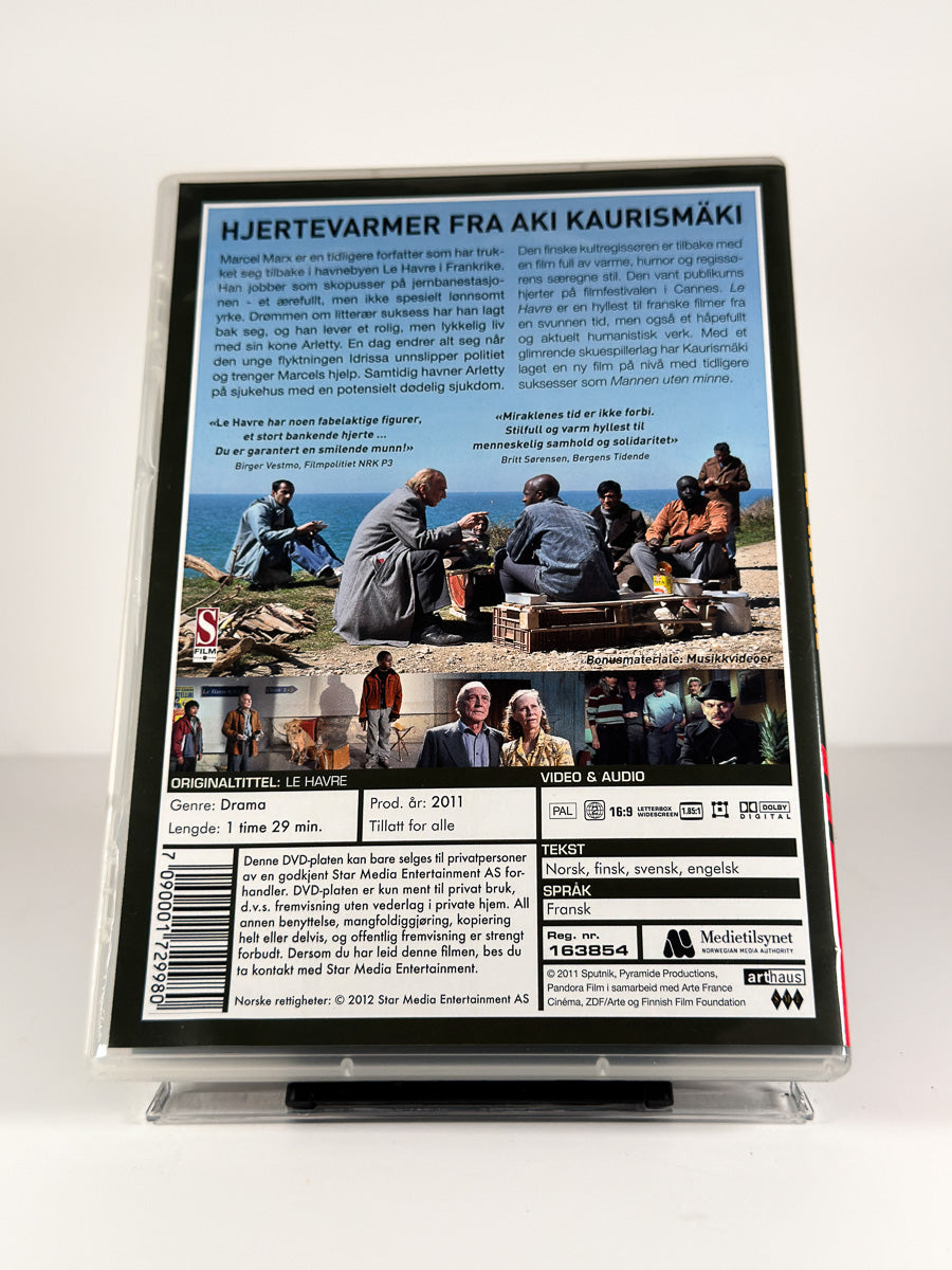 Bakside av cover til Le Havre på DVD