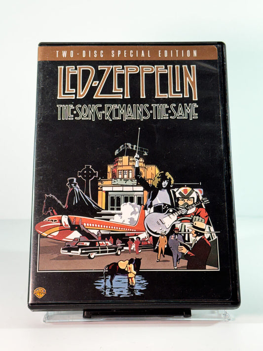 Forside av cover til Led Zeppelin – The Song Remains The Same, brukt original DVD hos Brukbar Film