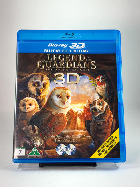 Forside av DVD-cover til Legend of the Guardians: The Owls of Ga’Hoole (Blu-ray 3D), bruktfilm hos nettbutikken Brukbar Film