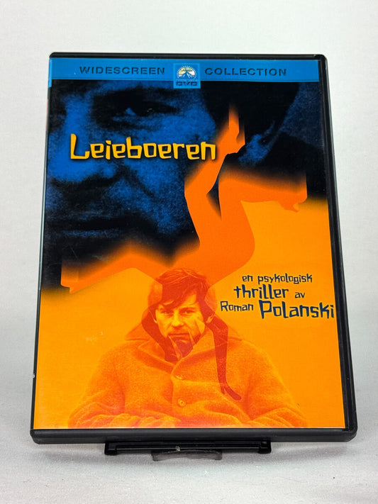 Forside av DVD-cover til Leieboeren – psykologisk thriller av Roman Polanski, brukt DVD hos Brukbar Film.