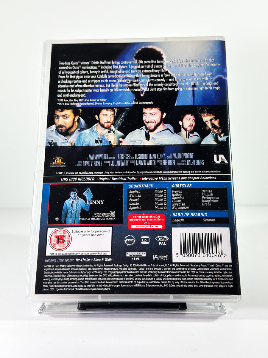 Bakside av cover til Lenny på DVD