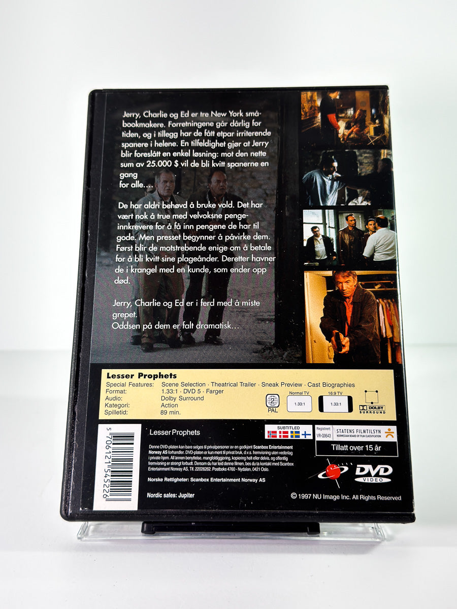 Bakside av cover til Lesser Prophets, bruktfilm på DVD hos Brukbar Film