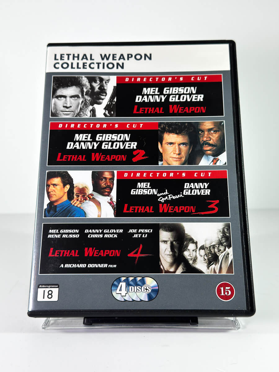 Forside av cover til Lethal Weapon Collection, brukt DVD hos Brukbar Film