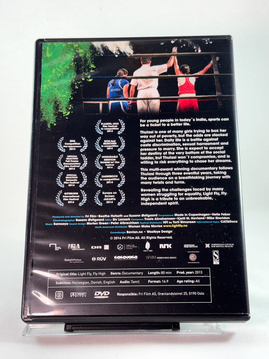 Bakside av DVD-cover til Light Fly, Fly High, bruktfilm hos nettbutikken Brukbar Film