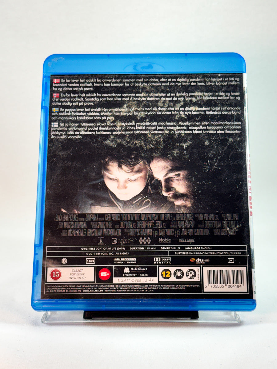 Bakside av cover til Light of My Life, brukt original Blu-ray hos Brukbar Film
