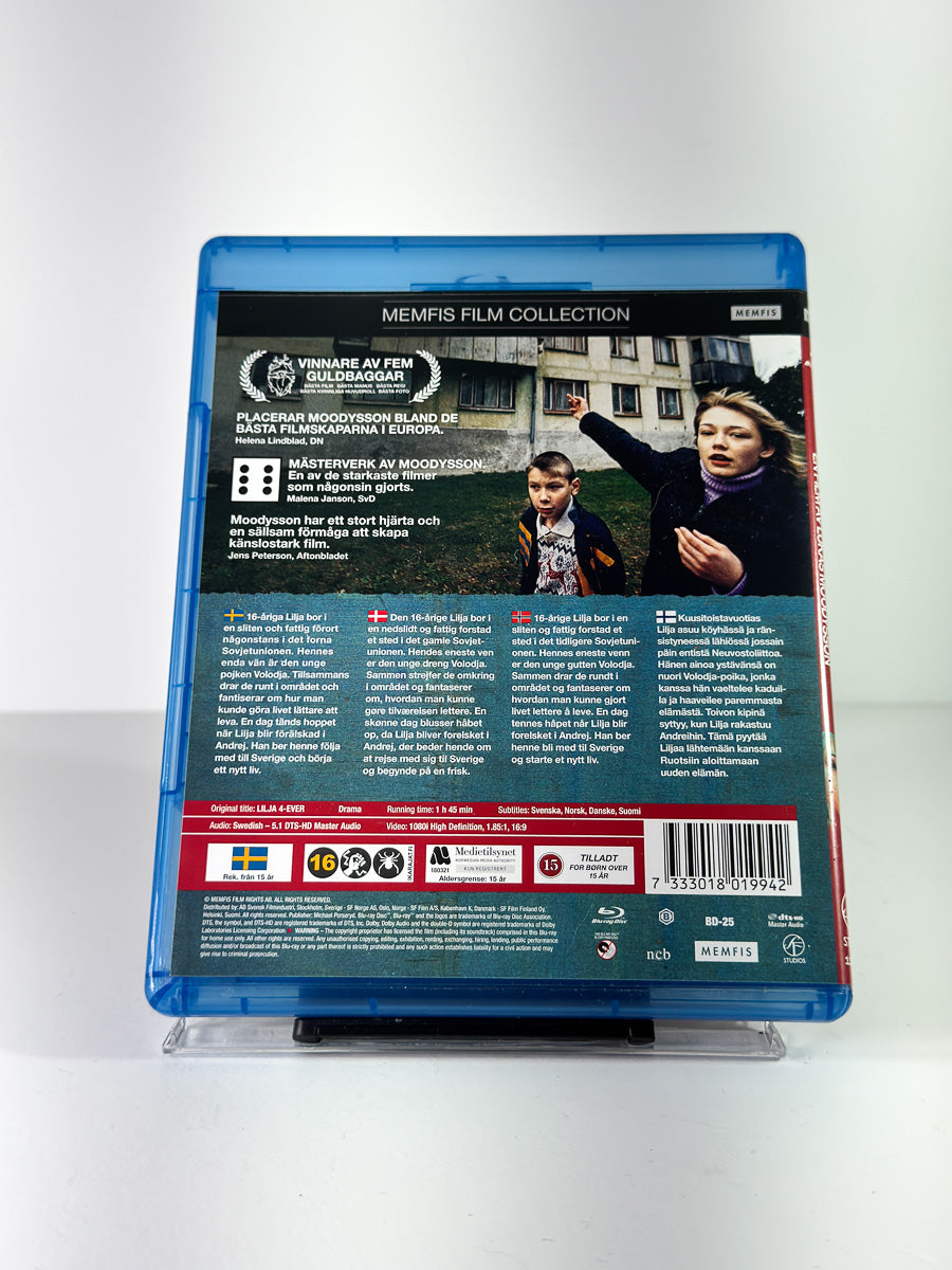 Bakside av cover til Lilja 4-ever på Blu-ray