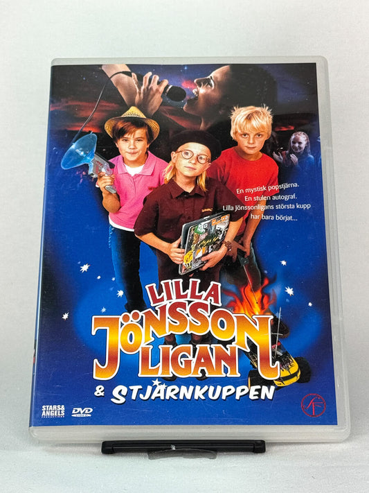 DVD-cover-forside til filmen Lilla Jönssonligan & Stjärnkuppen – Brukt DVD fra nettbutikken Brukbar Film