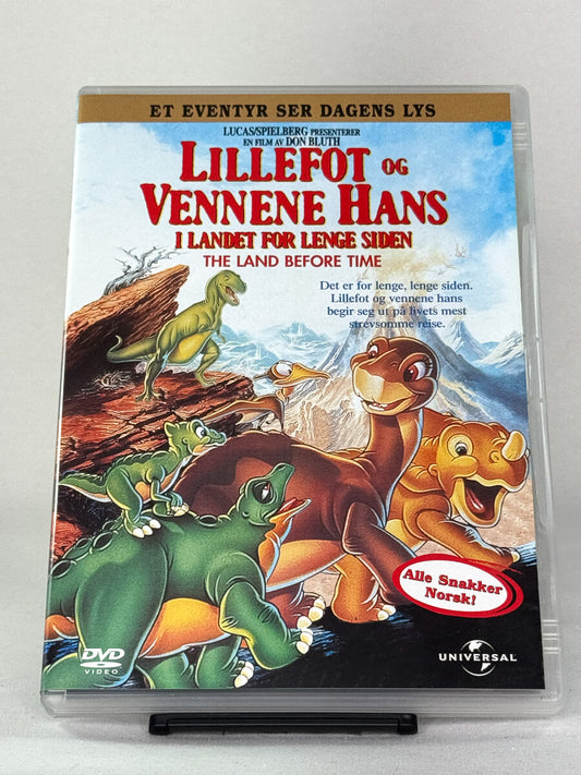 Forside av brukt DVD-film Lillefot og vennene hans – I landet for lenge siden – familiefilm og animert eventyrklassiker, kjøp brukte filmer hos Brukbar Film