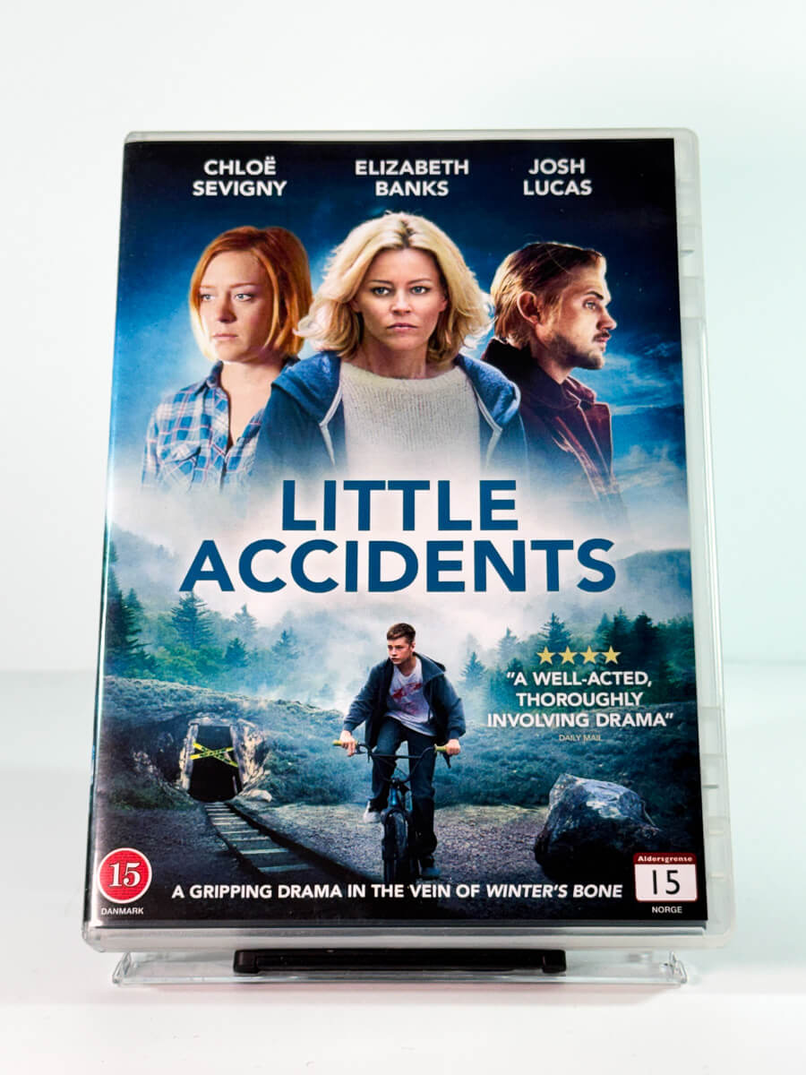 Forside av cover til little accidents, bruktfilm på DVD hos Brukbar Film