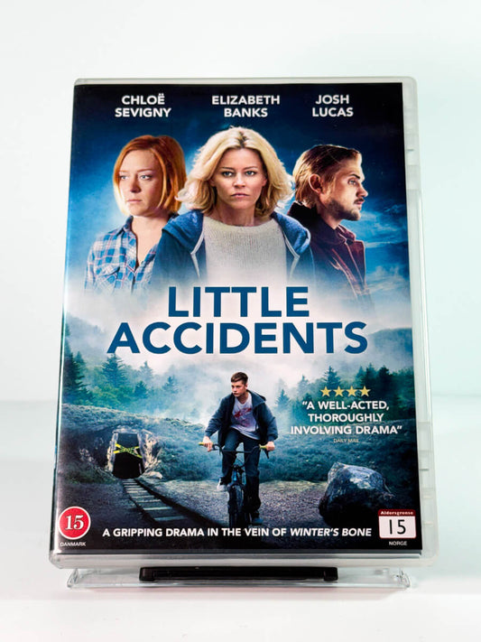Forside av cover til little accidents, bruktfilm på DVD hos Brukbar Film