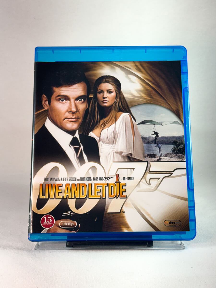 Forside av cover til Live and Let Die, brukt Blu-ray-utgivelse hos Brukbar Film
