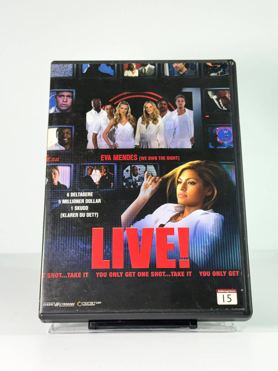 Forside av cover til Live!, brukt DVD hos Brukbar Film