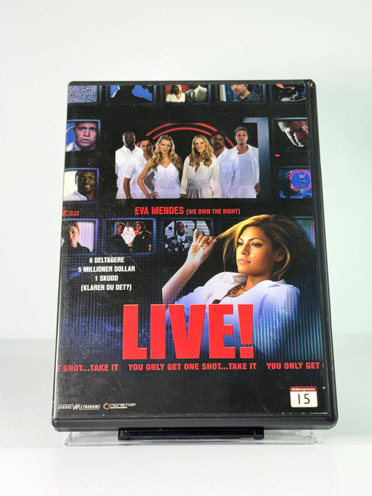 Forside av cover til Live!, brukt DVD hos Brukbar Film