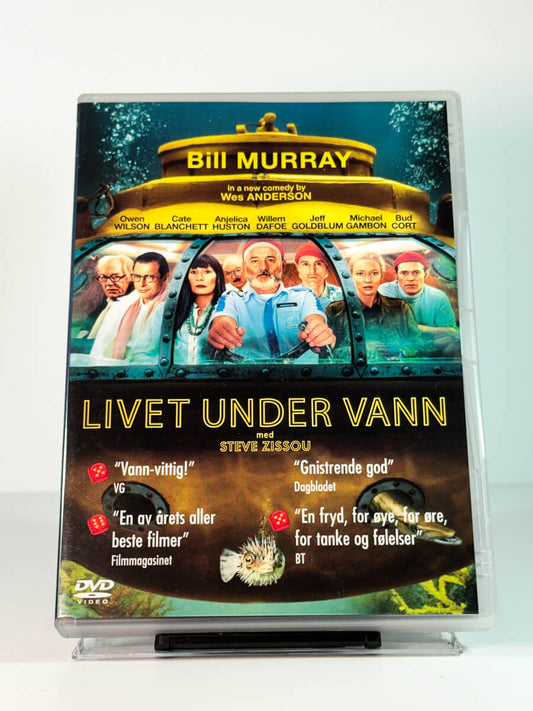 Forside av cover til Livet under vann med Steve Zissou, brukt original DVD hos Brukbar Film