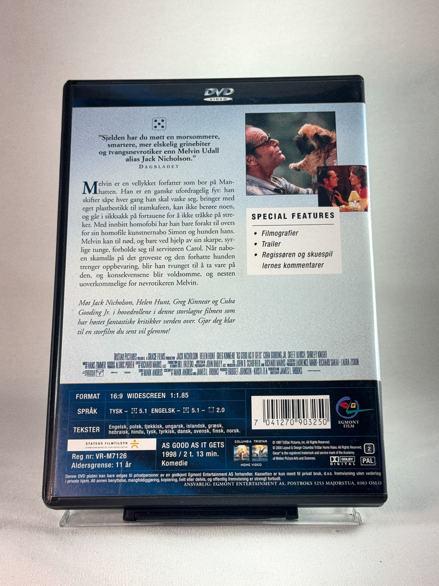 Bakside av cover til Livets lyse side, bruktfilm hos nettbutikken Brukbar Film