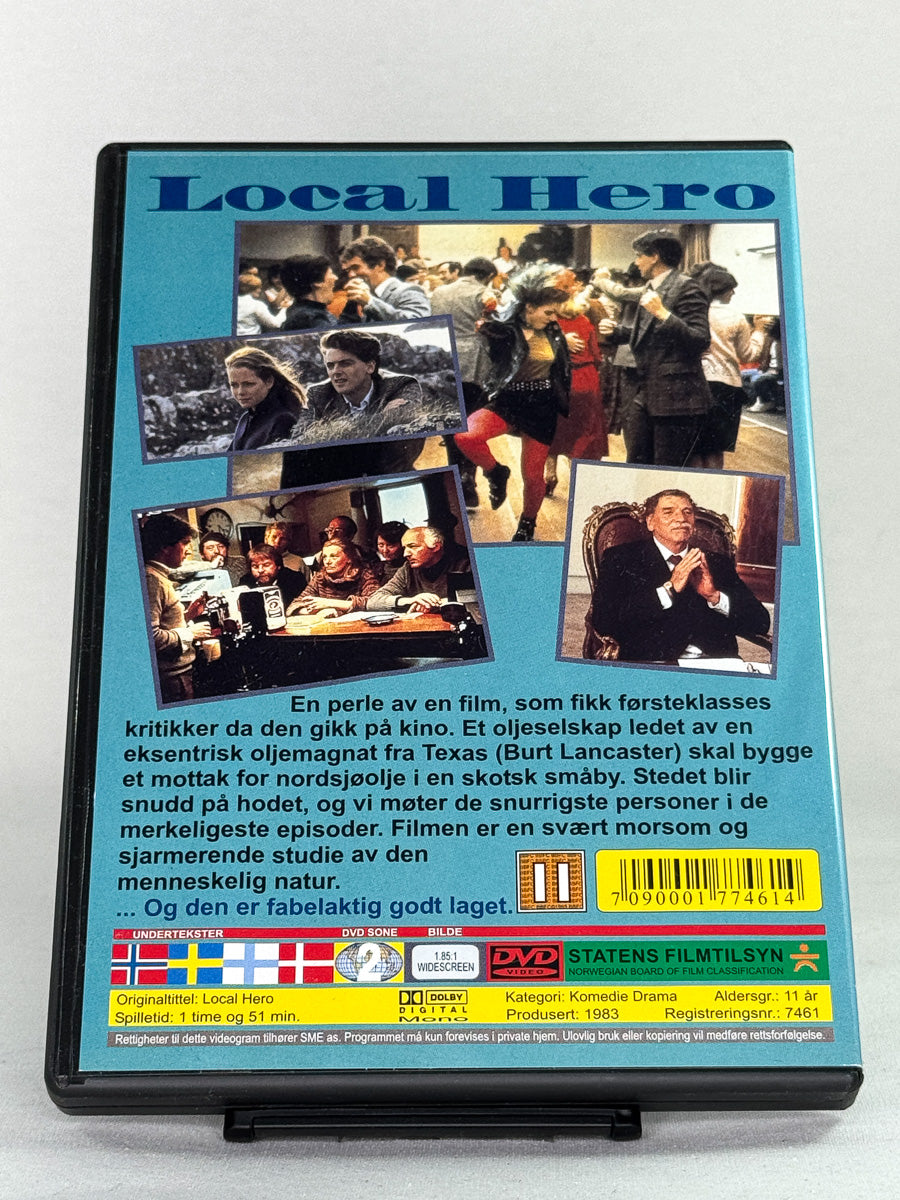 Bakside av Local Hero DVD – original britisk filmklassiker, brukt DVD fra Brukbar Film
