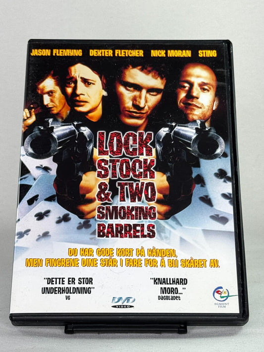 DVD-cover-forside til filmen Lock, Stock and Two Smoking Barrels – Brukt DVD fra nettbutikken Brukbar Film