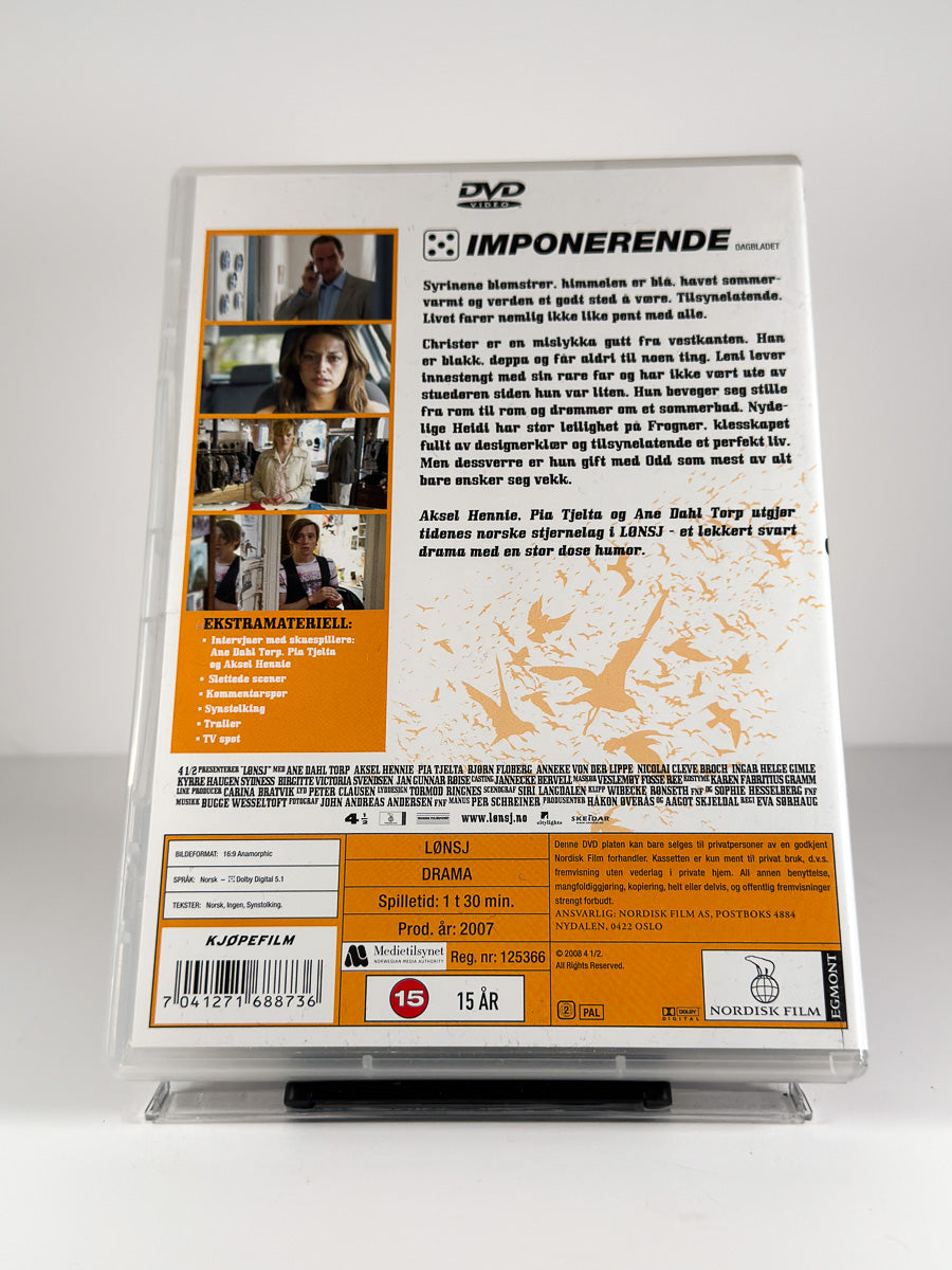 Bakside av cover til Lønsj på DVD