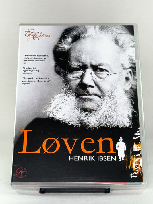 DVD-forside til filmen Løven: Henrik Ibsen
Originalt cover brukt for produktbilde i nettbutikken Brukbar Film