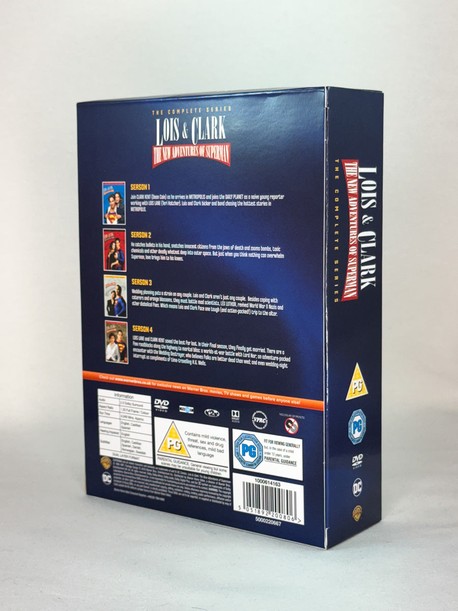 Bakside av cover til Lois & Clark – The Complete Series, bruktfilm hos nettbutikken Brukbar Film