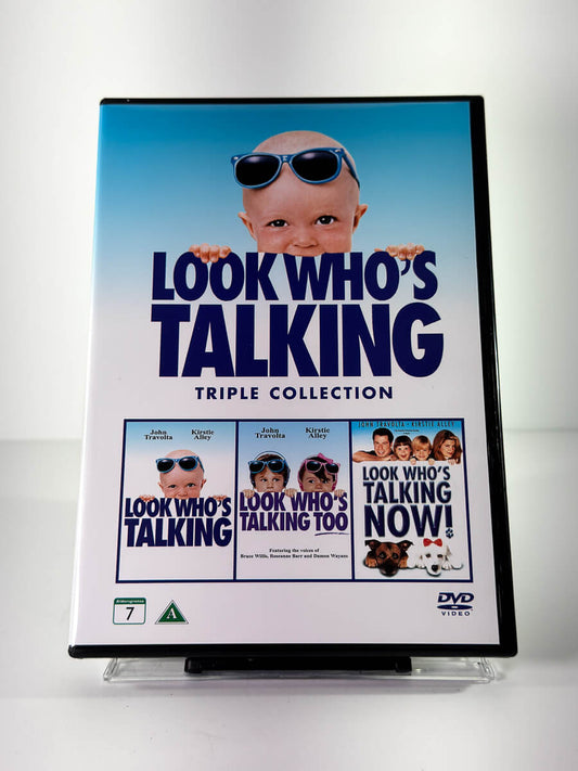 Forside av cover til Look Who’s Talking Triple Collection, brukt DVD hos Brukbar Film