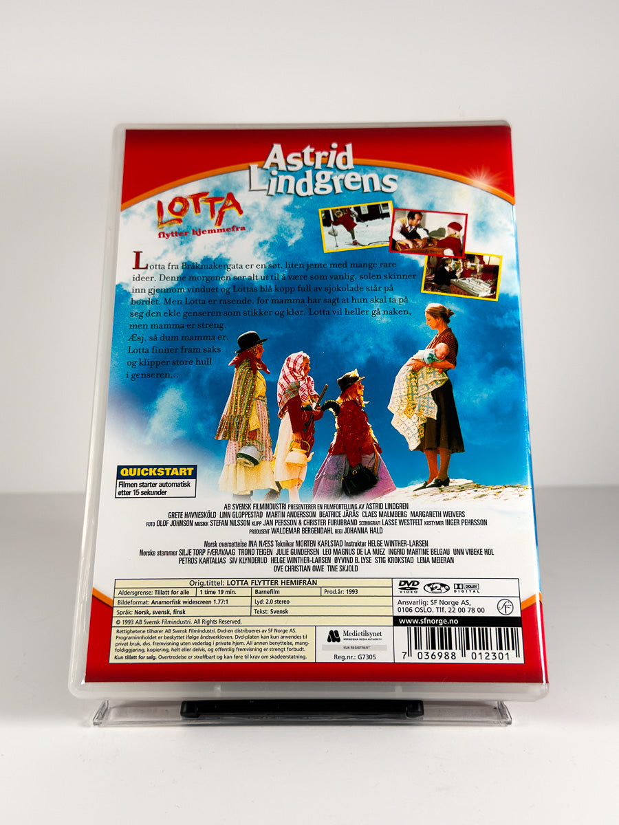 Bakside av cover til Lotta flytter hjemmefra på DVD