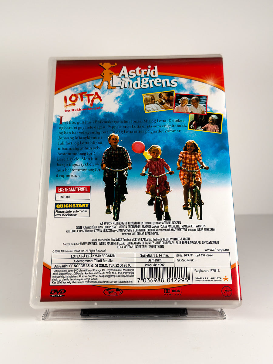 Bakside av cover til Lotta fra Bråkmakergata på DVD