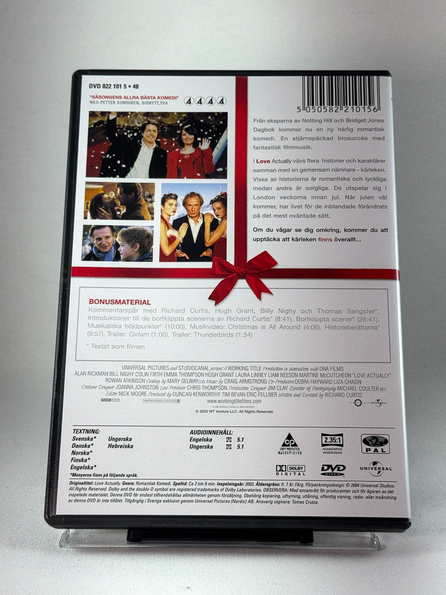 Bakside av DVD-cover til Love Actually, bruktfilm hos nettbutikken Brukbar Film