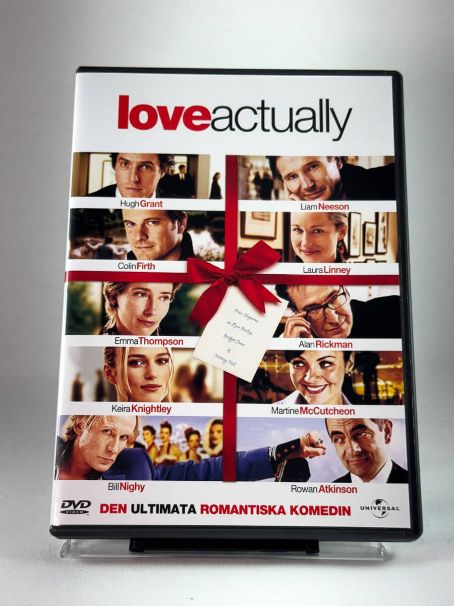 Forside av DVD-cover til Love Actually, bruktfilm hos nettbutikken Brukbar Film