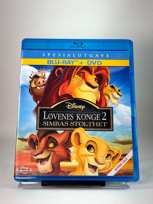Løvenes konge 2 – Simbas stolthet – forside av Blu-ray-cover, Disney-oppfølger for hele familien, hos Brukbar Film