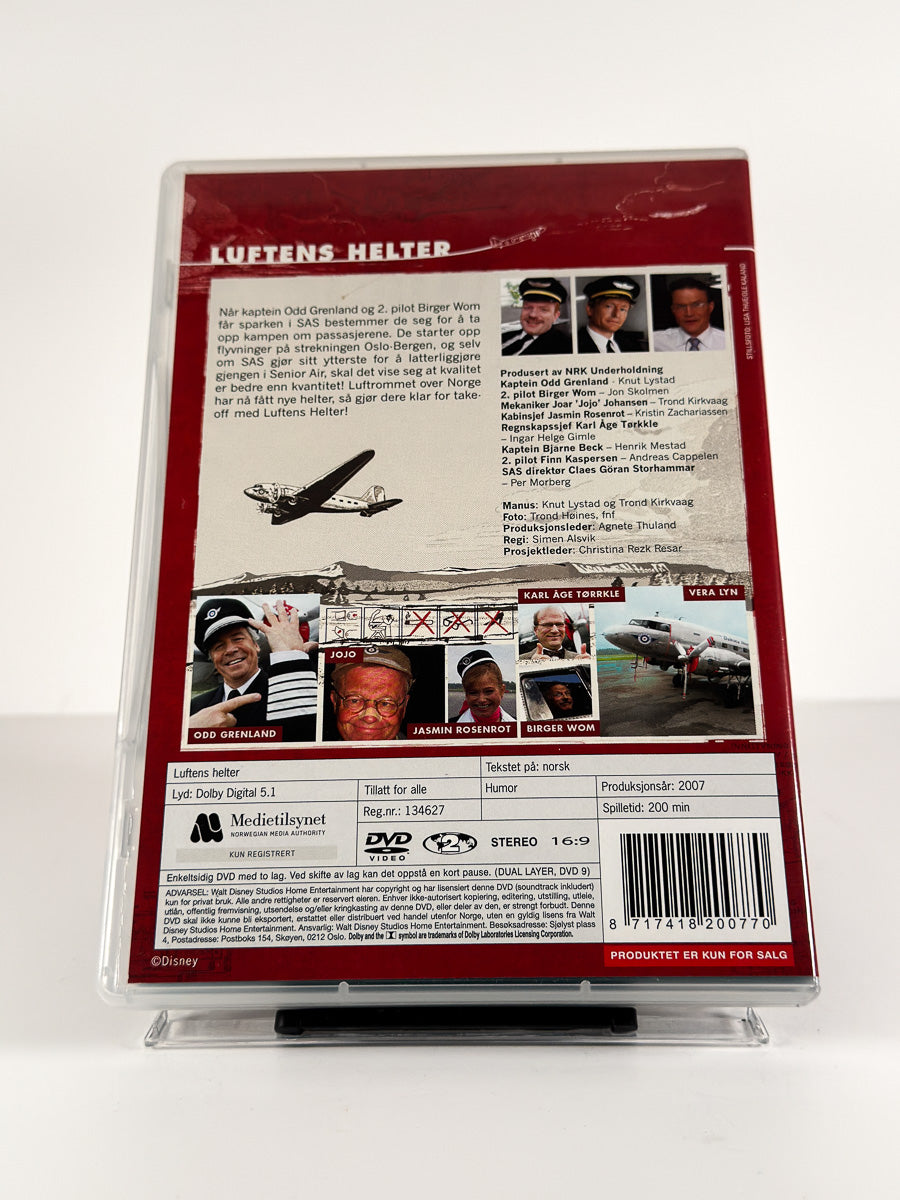 Bakside av cover til Luftens helter på DVD