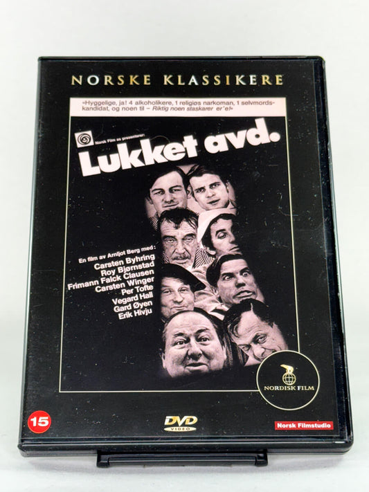 DVD-forside til filmen Lukket avdeling
Originalt cover brukt for produktbilde i nettbutikken Brukbar Film