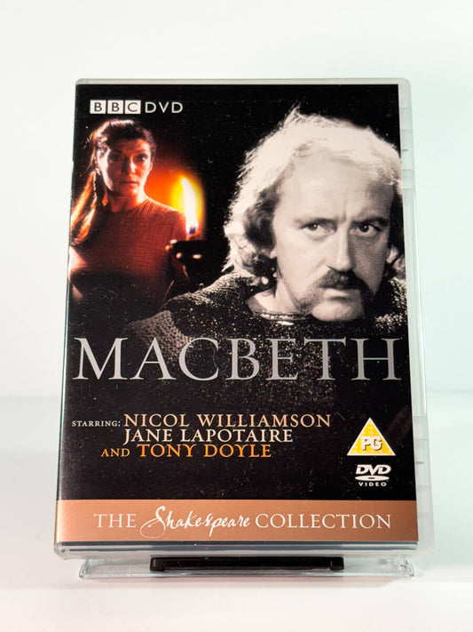 Forside av cover til macbeth, brukt DVD hos Brukbar Film