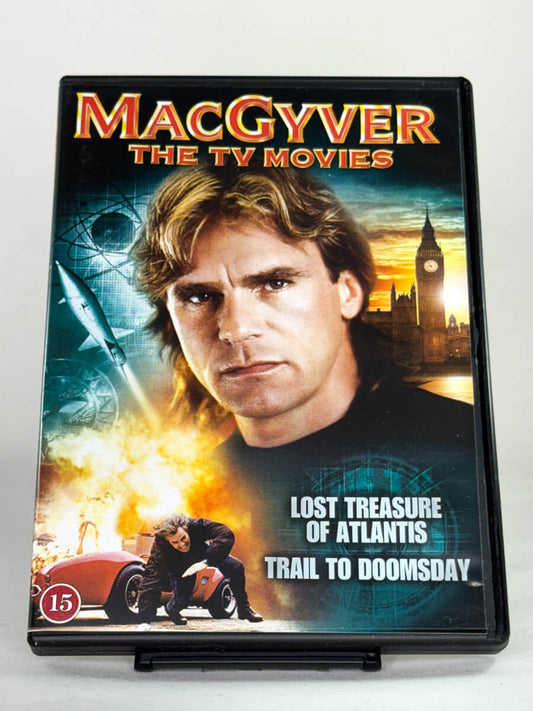 DVD-cover-forside til MacGyver: The TV Movies – brukt TV-film på DVD fra Brukbar Film