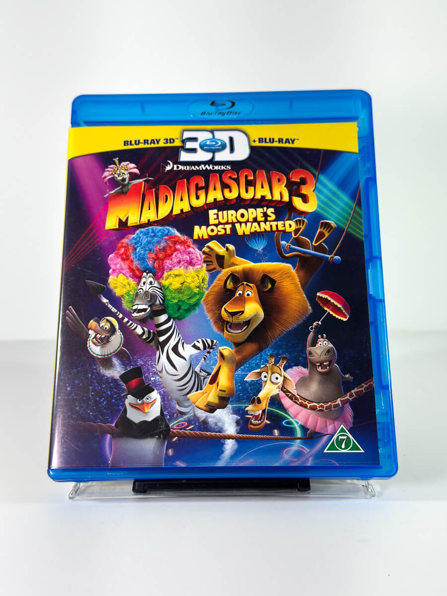 Forside av cover til Madagascar 3: Europe's Most Wanted på Blu-ray